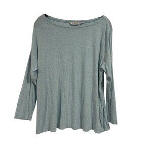 Vineyard Vines Simple Boatneck LS T-Shirt Heather‎ Blue Size XXL